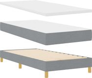 vidaXL Boxspring bed met matras Lichtgrijs 200 x 80 cm Stof