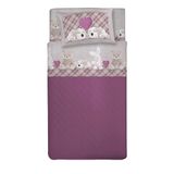 PENSIERI DELICATI Beddengoedset voor eenpersoonsbed, 100% katoen, beddengoed voor eenpersoonsbed, 90 x 200 cm, met laken, hoeslaken en 1 kussensloop, gemaakt in Italië, pluche roze