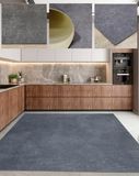 Tadi & Imperio1979 Pvc-tapijt, glad, grijs, cement-effect, lang, voor hal, hal, paden, voor keuken, 50 x 850 cm, grijs