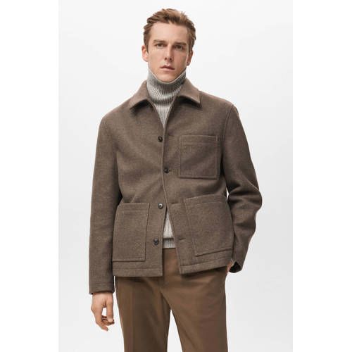 Mango Man tussenjas bruin