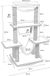 Corvance B.V. Poteau griffoir – Arbre à chat – Maison de chat – Maisonnette pour chat – Compact et peu encombrant – Peluche douce et sisal durable
