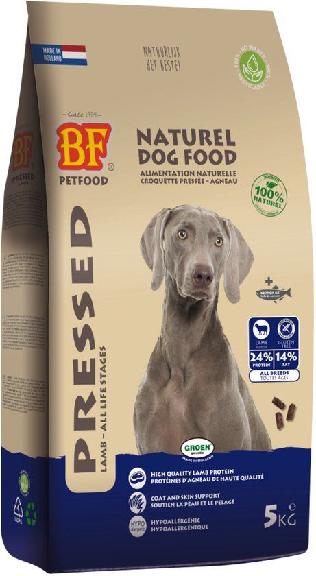 BIOFOOD geperst lam / rijst premium hondenvoer 5 kg