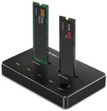 Qoltec – Station d'accueil SSD – NVMe – USB-C – DOUBLE 2 x 2 To