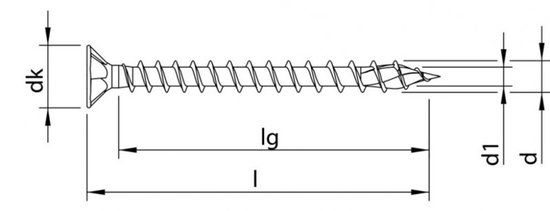 HECO TOPIX-Plus Spaanplaatschroef 4,5x35mm RVS