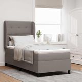 Maison Exclusive - Lit boxspring avec tête de lit, couleur taupe, 90 x 190 cm, rembourré