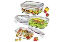 Kuchenprofi KÜCHENPROFI Lunchbox/opbergpottenset glas rechthoekig 3 st.