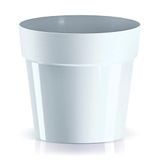 Prosperplast Pot de fleurs Cube Basic, blanc