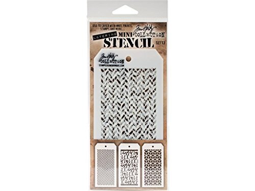 Stampers Anonymous Stempel Anonymous Tim Holtz Mini gelaagde sjabloon set # 13