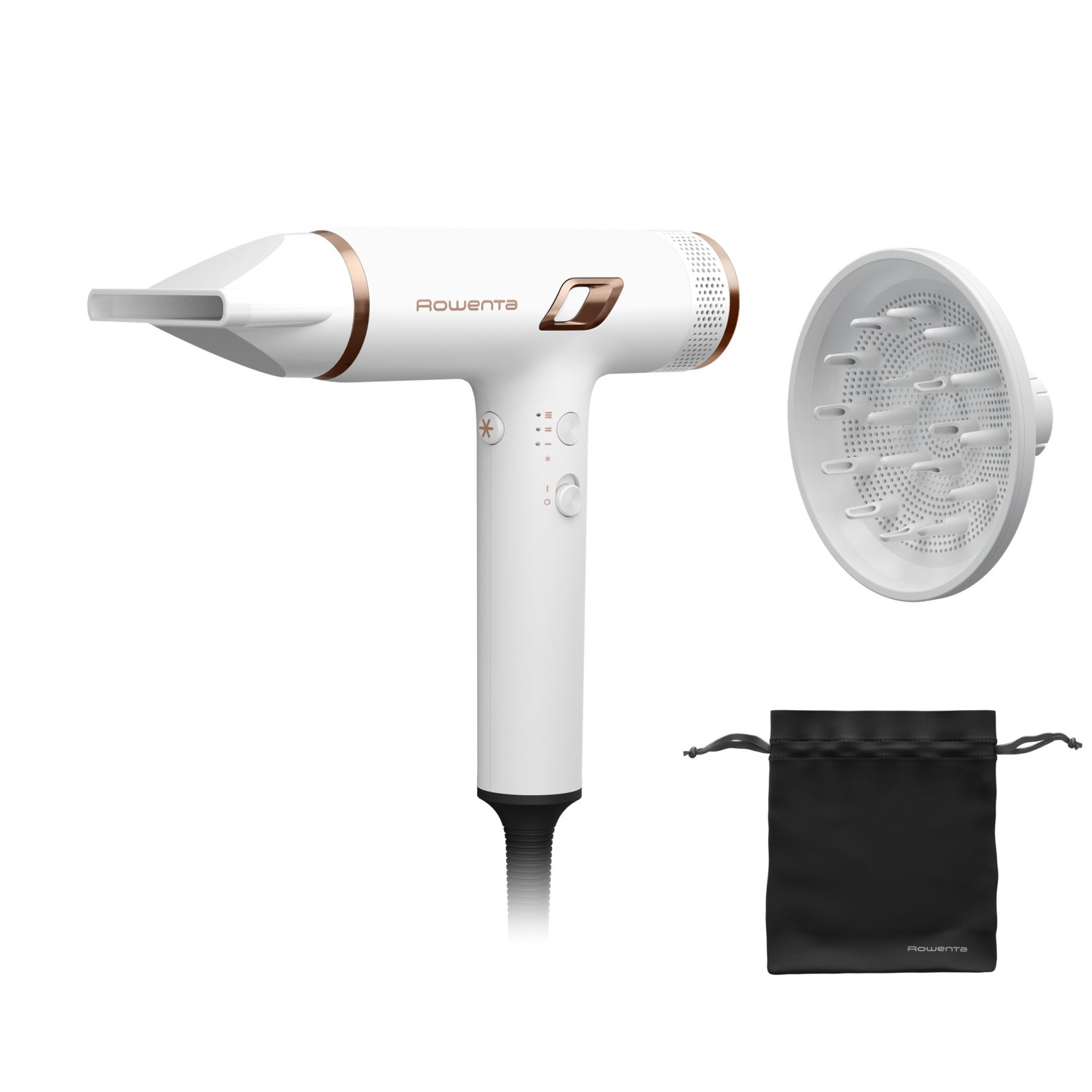 Rowenta Nano HY8140 - Föhn - Compact - 266 km/u - Blaasmond & Diffuser - Ionische Technologie - Lichtgewicht