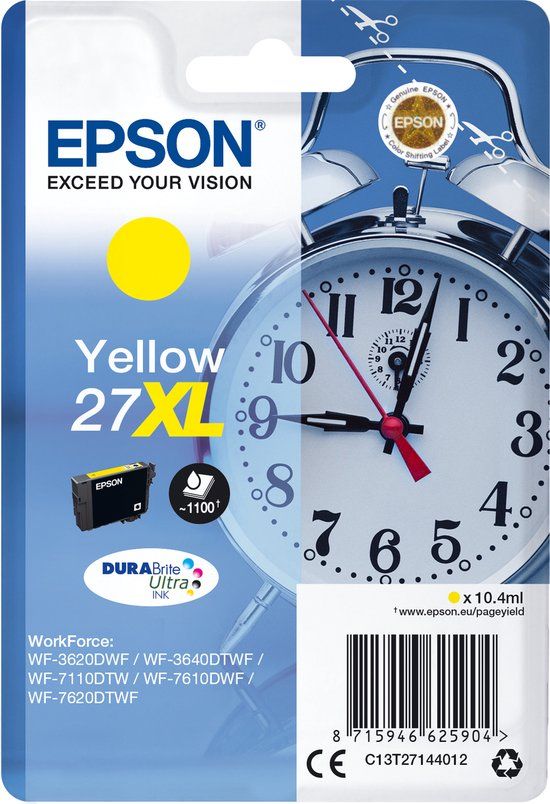 Epson 27XL - Inktcartridge / Geel - Origineel