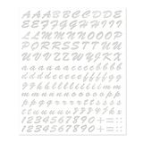 Quattroerre 4R Quattroerre.it 1234 zelfklevende letterset, zilver