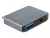 Delock 63965 station d'accueil pour ordinateur portable & réplicateur de ports anthracite