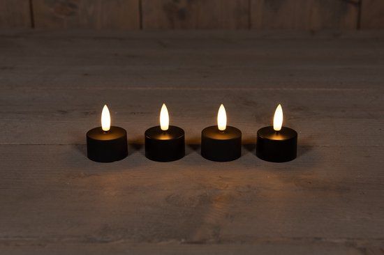 Annas Collection Extension Set 3D Wick 4 Induct Rechargeable Black Tealight