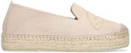 Manfield - Dames - Taupe suède espadrilles - Maat 37