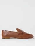 Michael Kors Leather Loafers Gold Bar Detail Wo - Brown