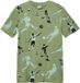 s.Oliver T-shirt saliegroen katoen korte mouw ronde hals dierenprint kinderen 170/176