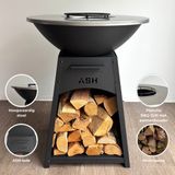 ASH Nova - Large - 3-in-1 Plancha BBQ met grillring - Zwart