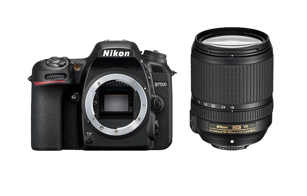 Nikon D7500 SLR Camera Kit with 20.9MP, CMOS Sensor, 18-140mm Lens - Black