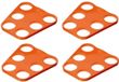 Merkloos 4x Oranje plastic bier trays 6 biertjes