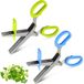 Ibenzoa® Set de couteaux de cuisine multifonctionnels avec cinq lames et solutions de nettoyage