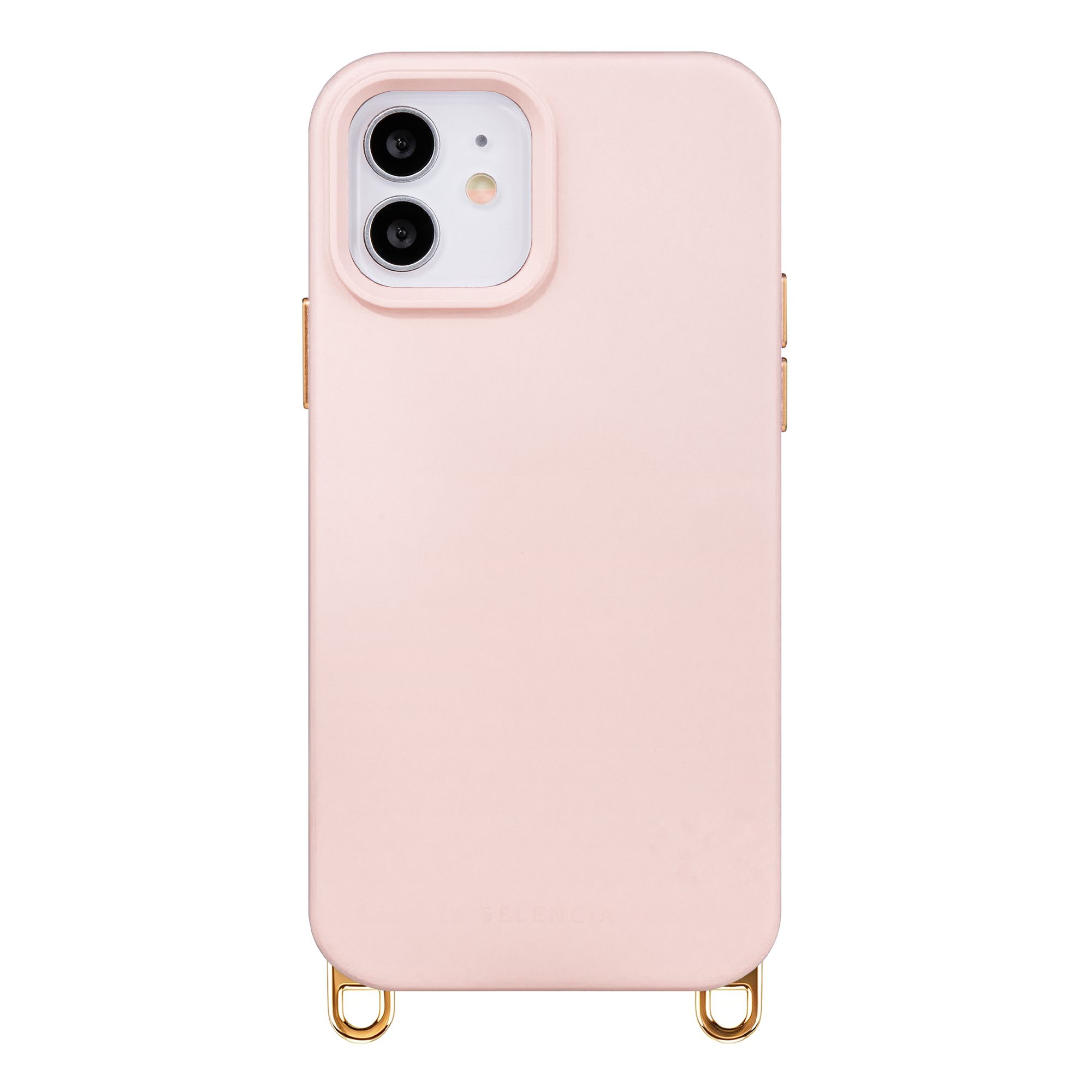 Selencia Rivièra MagSafe Backcover met afneembare haakjes iPhone 12 / 12 Pro - Sorbet Pink