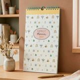 Paperclip Familieplanner Flower Pattern 2027 – Wandkalender