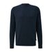 s.Oliver wollen regular fit gebreide trui - blauwzwart