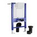 Hudson Reed Bâti support court pour cuvettes suspendues & réservoir encastrable – Plaque déclenchement ronde blanche