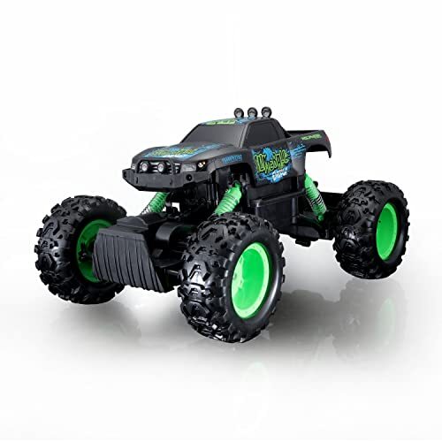 maisto Tech R/C Rock Crawler: offroad-voertuig, met 2,4 GHz frequentie, vierwielaandrijving en pistoolgreep afstandsbediening, vanaf 8 jaar, 32 cm, zwart (582746)