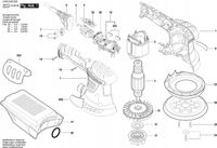 Bosch Stofopvangbak voor Excentrische Schuurmachine PEX 300 AE - Origineel