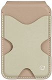 Dux Ducis Magnetische Kaarthouder - Wallet met Magneet Ring - Pasjeshouder voor vijf Pasjes - met Standaard - Beige