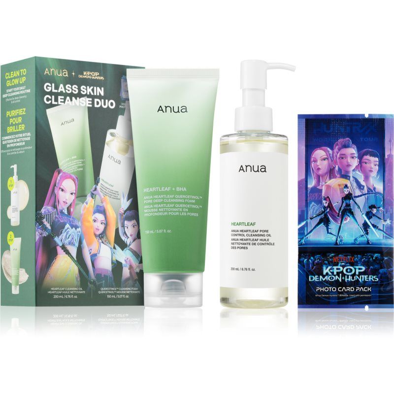 ANUA K-Pop Demon Hunters KDH Cleansing Oil 200ml + Quercetinol Foam 150ml