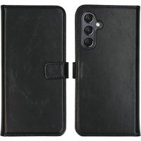 Selencia Echt Leren Bookcase voor de Samsung Galaxy A25 (5G) - Zwart