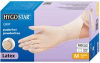Hygostar latex poedervrije handschoenen kleur wit maat M
