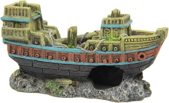 Smulders Blue Belle Pacific Scheepswrak - 14,5 cm - Aquarium decoratie