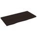 VidaXL Tafelblad 80x60x(2-4)cm behandeld massief eikenhout donkerbruin