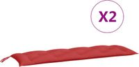 vidaXL Tuinbankkussens 2 st 150x50x7 cm oxford stof rood