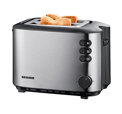 SEVERIN AT 2514 Automatik-Toaster - 850W - Edelstahl/Schwarz