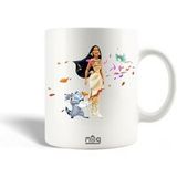 Keramische mok maniacase Pocahontas prinses en Meeko