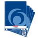 Herlitz 10834125 Collegeblok A4, 80 vellen gelinieerd met linkse rand, 70 g/m², 5 stuks