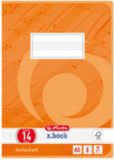 Herlitz Schrijfboek A5-formaat, 14 lijntjes, 8 vellen, Oranje