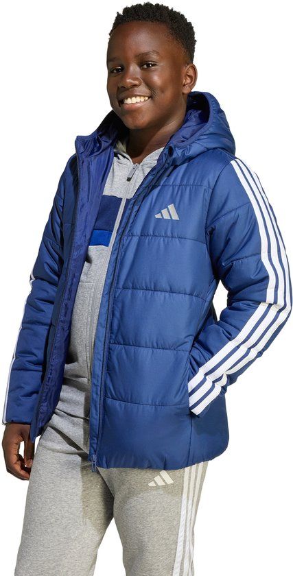 adidas Sportswear Essentials 3-Stripes Gewatteerd Jack Kinderen Blauw