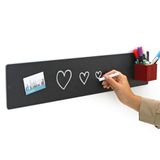 KalaMitica 60014-102-001 magnetisch krijtbord van staal, kleur: antraciet, afmeting: 14 x 70 x 0,12 cm