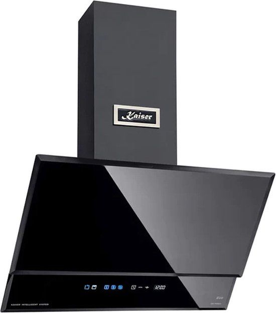 Kaiser AT 6410 F ECO - 60 cm Black Glass Wall Hood - 1250 m³/h