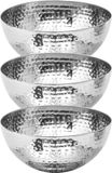 Secret de Gourmet Slakom/serveer schalen - Set 3x- rvs metaal - D24 cm