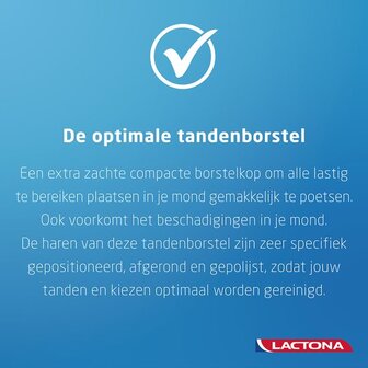 Lactona iQ+ Soft - Tandenborstel - Extra zacht - Blauw - 1 stuk