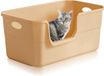 OEM BeiJingLiangPinJiaZuoKeJiWenHuaFaZhanYouXianGongSi Kattenbak - XXL - Met Hoge Rand - Zonder Deksel - Beige - 50 x 35 x 22 cm