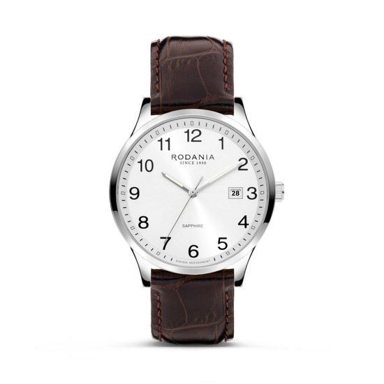Rodania NYON SPORT 40 Heren Horloge R22063 - Zilverkleurig - Quartz - Saffierglas - 40 mm