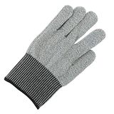 Fackelmann 685216 snijbestendige handschoen voor groenten, grijs, HPPE, 13,5 x 21,5 cm