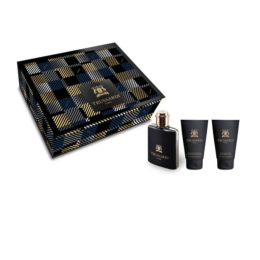 Trussardi Uomo Tweed Weekend Gift Set 50ml EDT + 30ml Aftershave Balm + 30ml Shower Gel